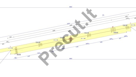 Gamyklinis karkasinio namelio 33 m² konstrukcijų komplektas – projektas SVI 2025P062
